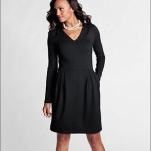 Lands’ End Pleat Front Drapey Dress
